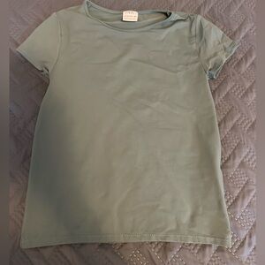Zara Soft Sage Green Crew Neck Tee